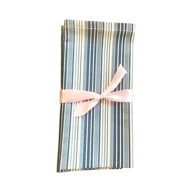 SERVIETTES - NAVY AND LIGHT BLUE STRIPE