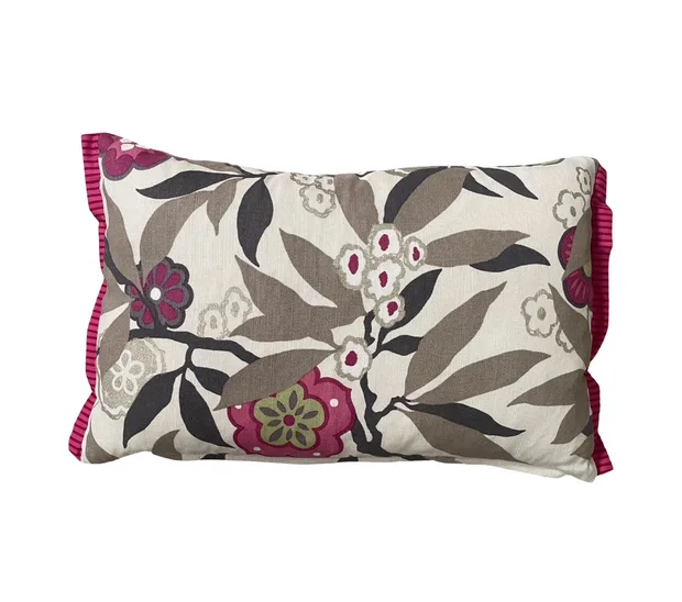 SCATTER CUSHIONS - PLUM AND OLIVE FLORAL COTTON