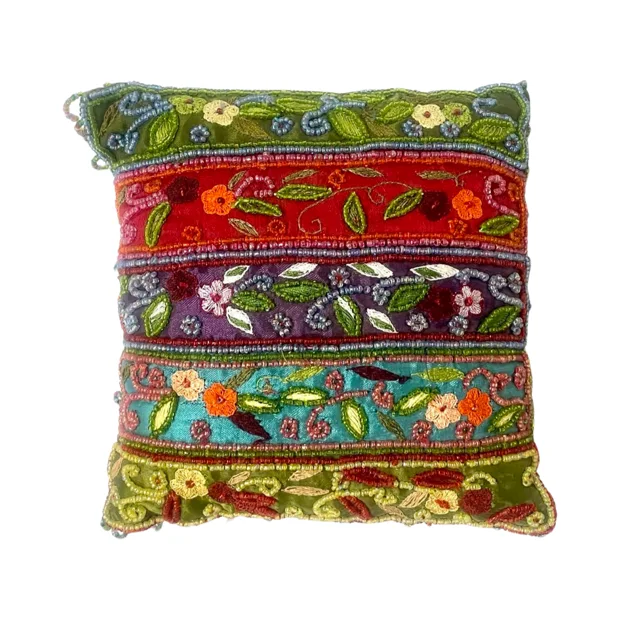 SCATTER CUSHIONS - BEADS/MULTI STRIPE