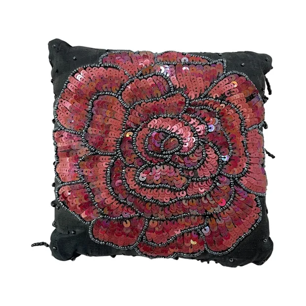 SCATTER CUSHIONS - ROSE/BLACK