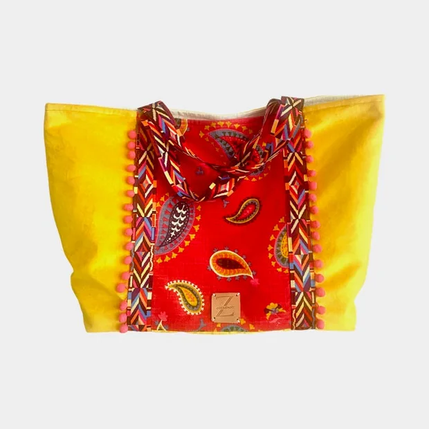 TOTE BAG - YELLOW VELVET - ONE OF A KIND