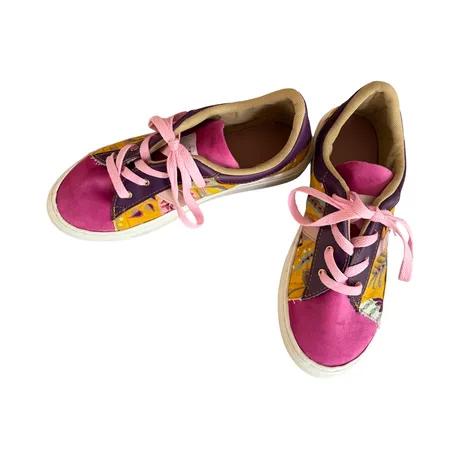 Sneakers - Pink and yellow floral with purple leather Size 37 — view 2